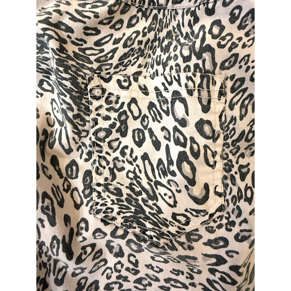 Levanté Leopard Print Jogger Pants Womens Medium Pink Boho AOP Made in Italy - Picture 8 of 8